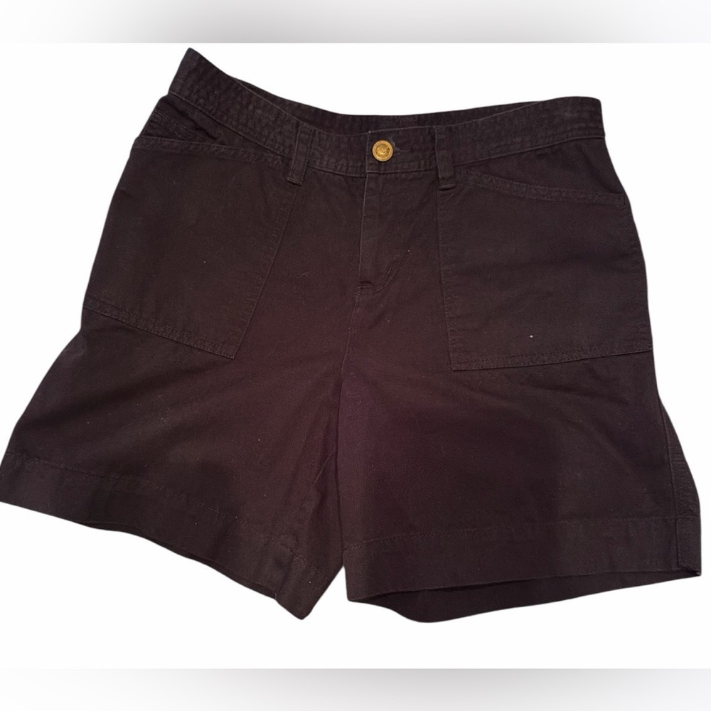 Lauren‎ Ralph Lauren Black Chino Shorts Women's Size 4 Flat Front Casual Comfort